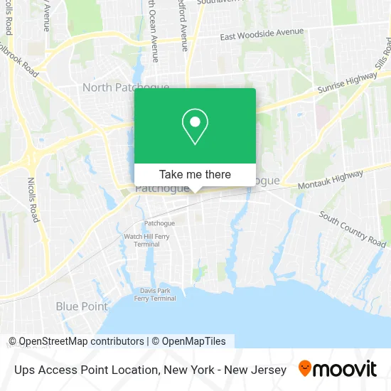 Ups Access Point Location map