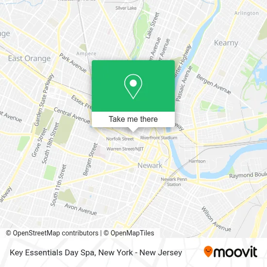 Key Essentials Day Spa map