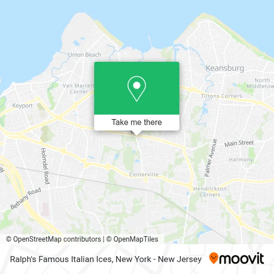 Ralph's Famous Italian Ices map