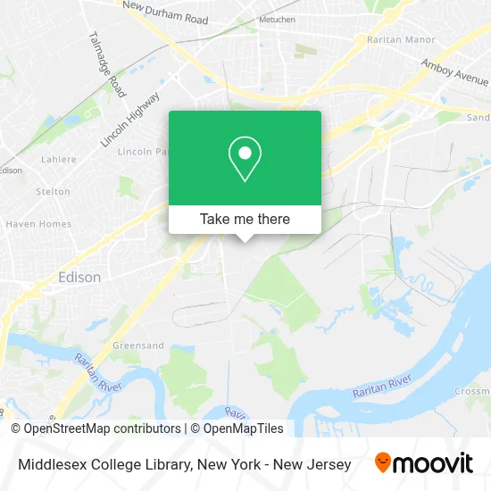 Middlesex College Library map