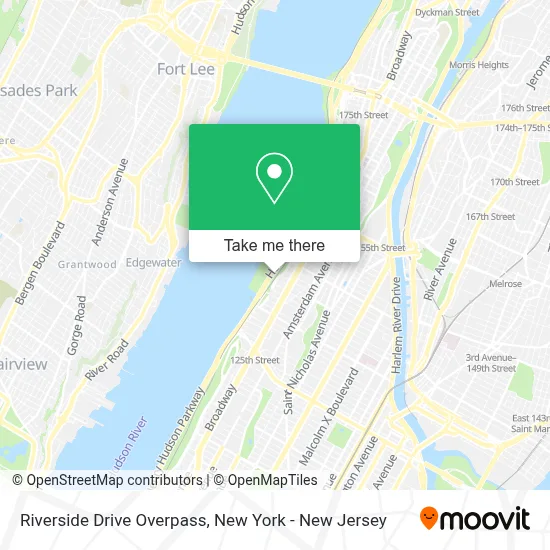 Riverside Drive Overpass map