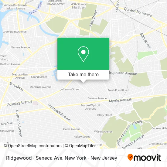 Ridgewood - Seneca Ave map