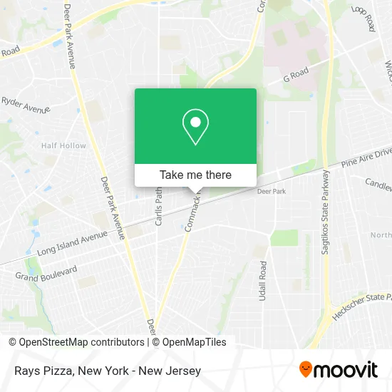 Rays Pizza map