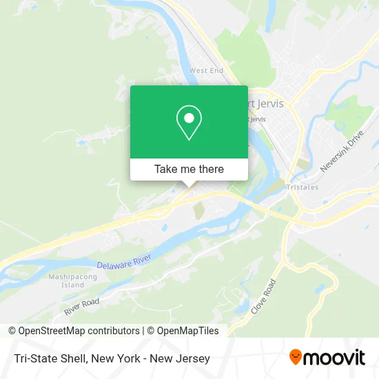 Tri-State Shell map