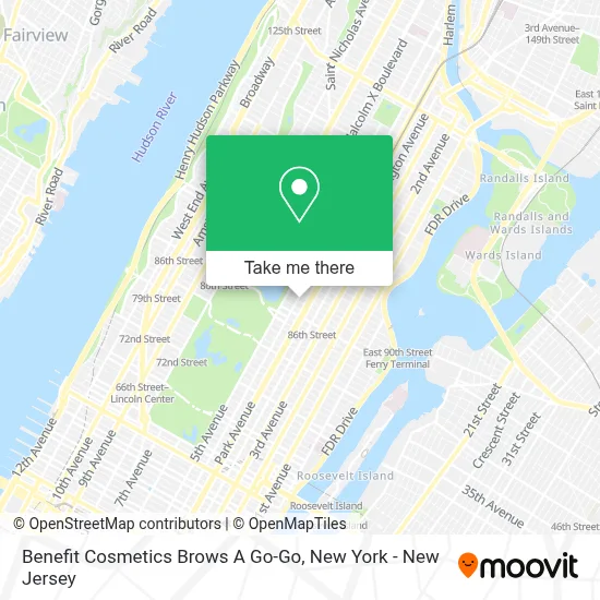 Benefit Cosmetics Brows A Go-Go map