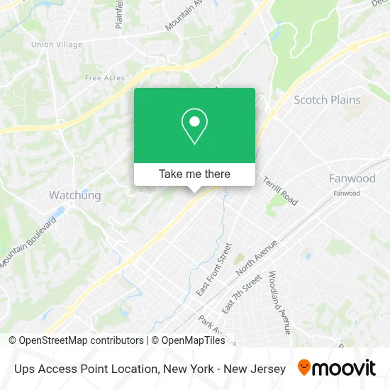Ups Access Point Location map