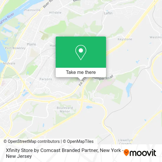 Xfinity Store by Comcast Branded Partner map