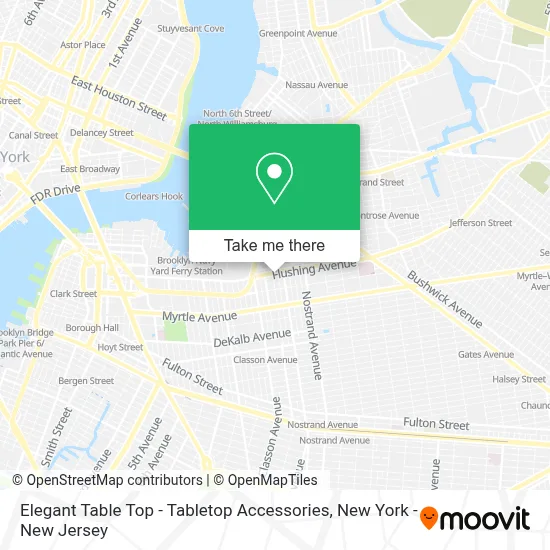 Elegant Table Top - Tabletop Accessories map
