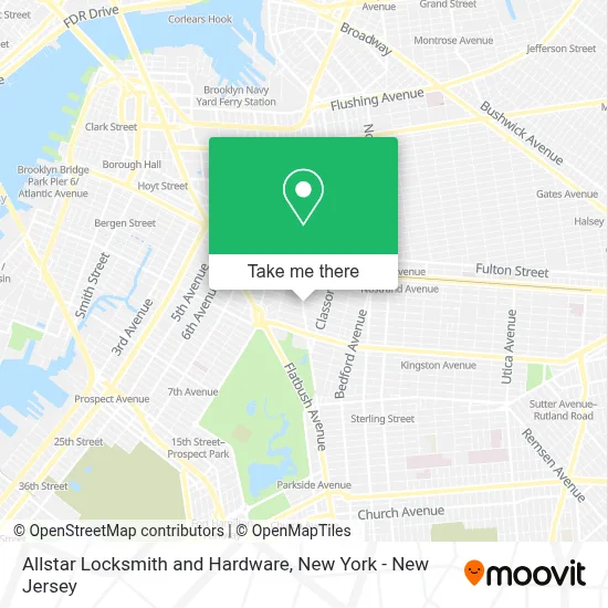Allstar Locksmith and Hardware map