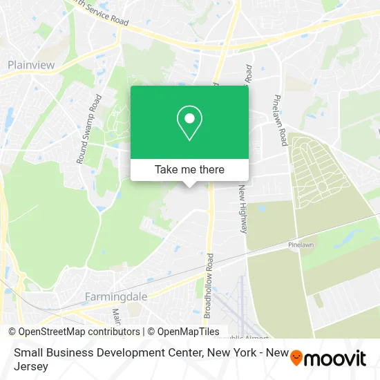 Small Business Development Center map