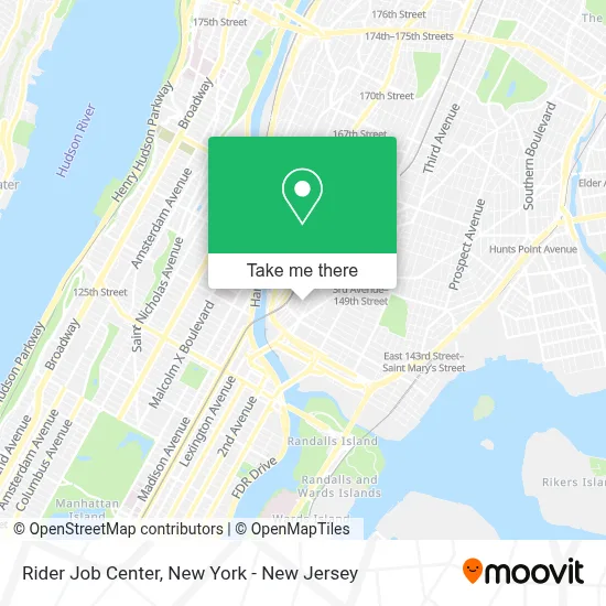 Rider Job Center map