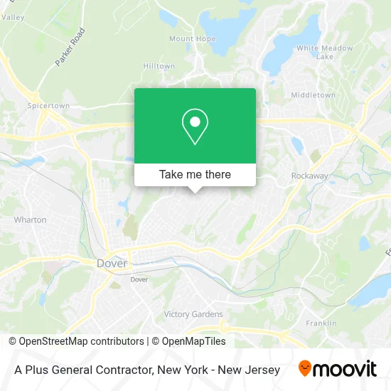 A Plus General Contractor map
