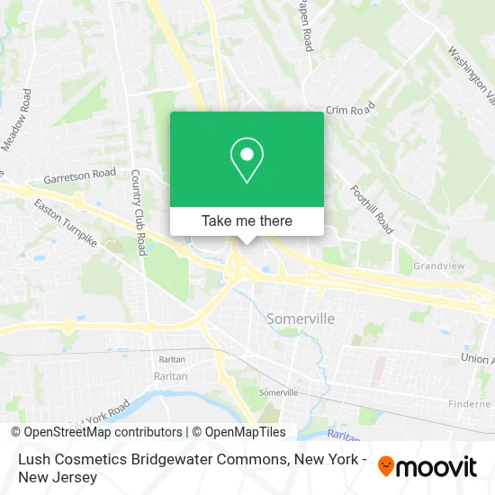 Lush Cosmetics Bridgewater Commons map