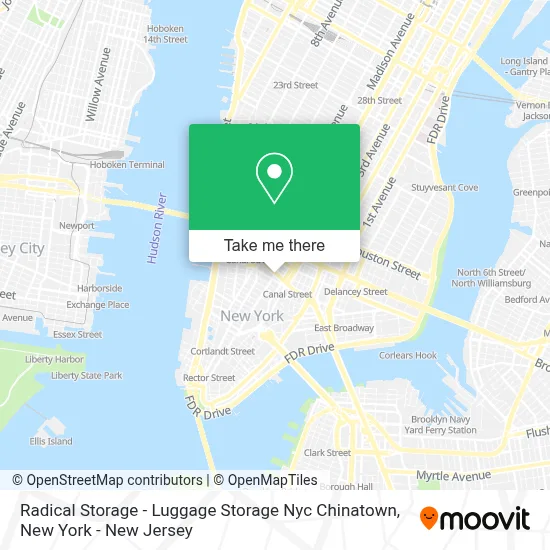 Radical Storage - Luggage Storage Nyc Chinatown map