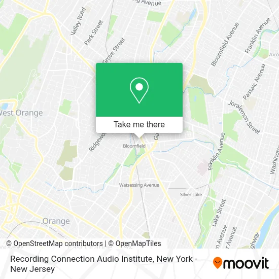 Recording Connection Audio Institute map