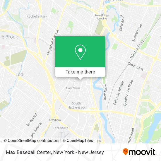Max Baseball Center map