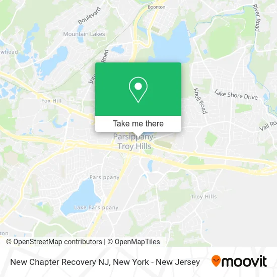 New Chapter Recovery NJ map
