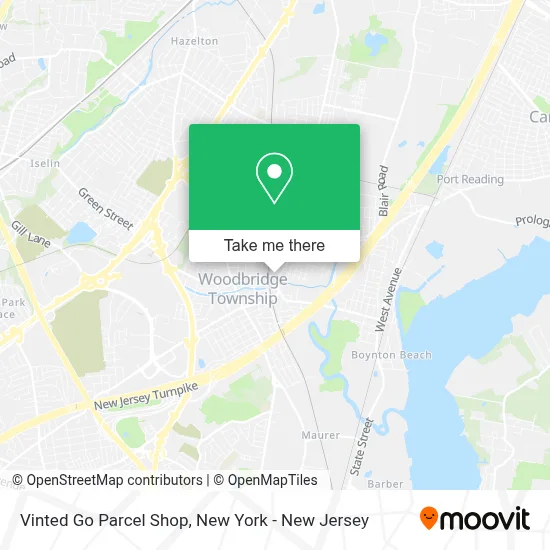 Vinted Go Parcel Shop map