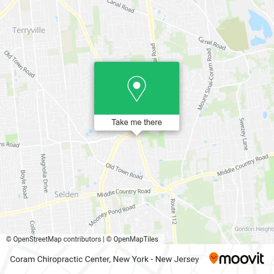 Coram Chiropractic Center map