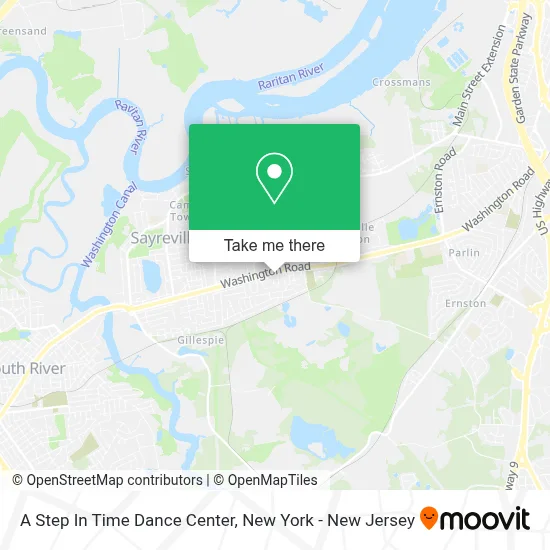 A Step In Time Dance Center map