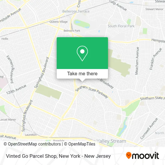 Vinted Go Parcel Shop map