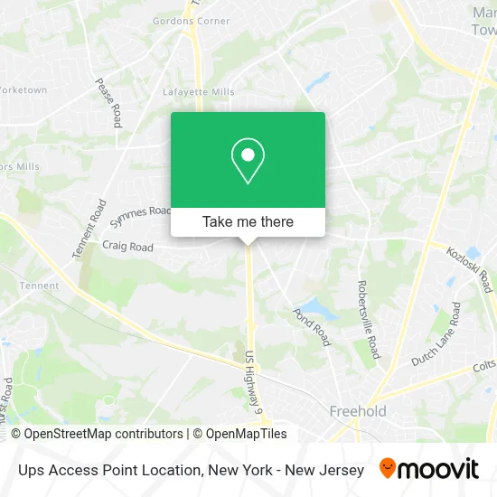 Ups Access Point Location map