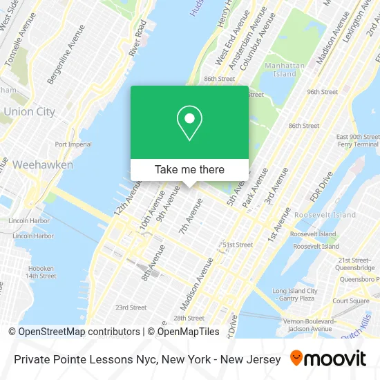 Private Pointe Lessons Nyc map
