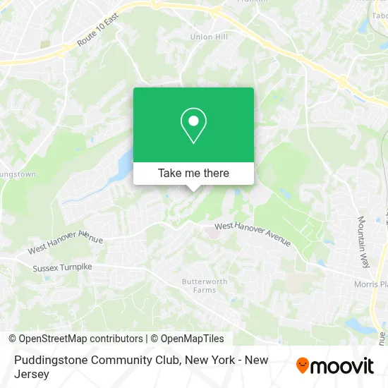 Puddingstone Community Club map