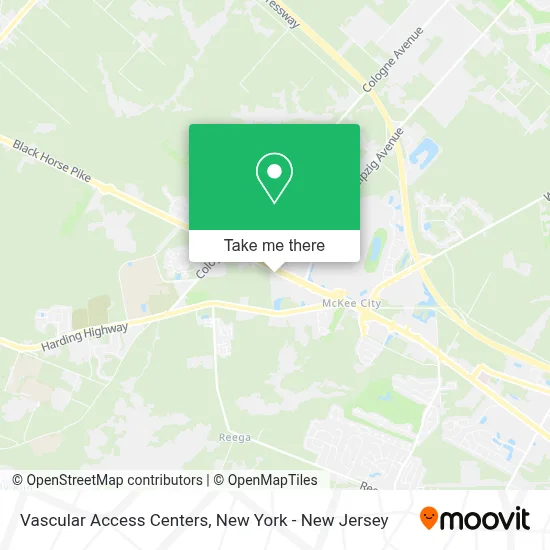 Vascular Access Centers map