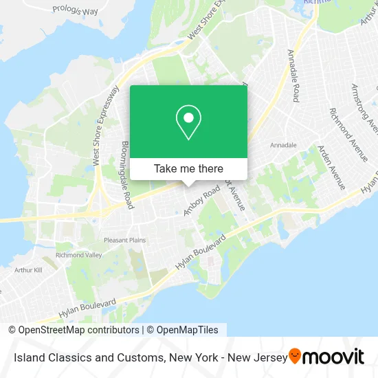 Island Classics and Customs map