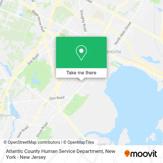 Atlantic County Human Service Department map