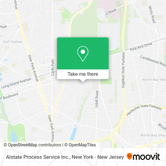 Alstate Process Service Inc. map