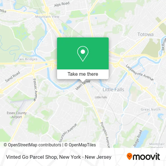 Vinted Go Parcel Shop map