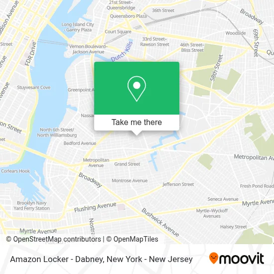 Amazon Locker - Dabney map