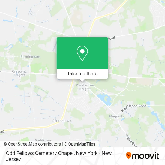 Odd Fellows Cemetery Chapel map