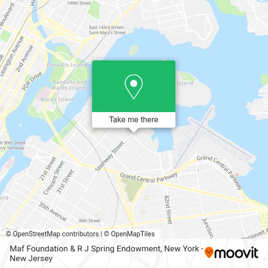 Maf Foundation & R J Spring Endowment map