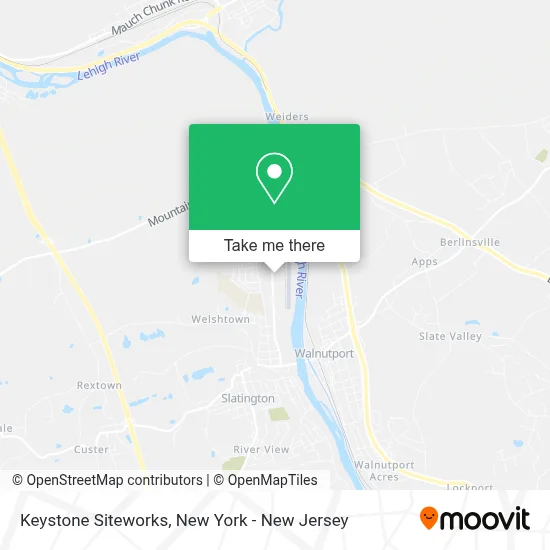 Keystone Siteworks map