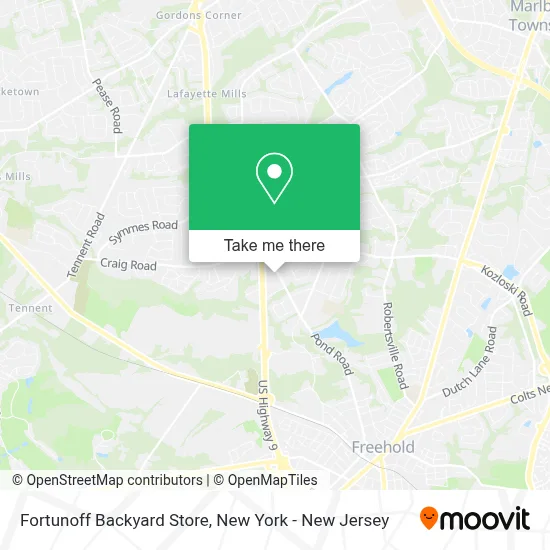 Fortunoff Backyard Store map