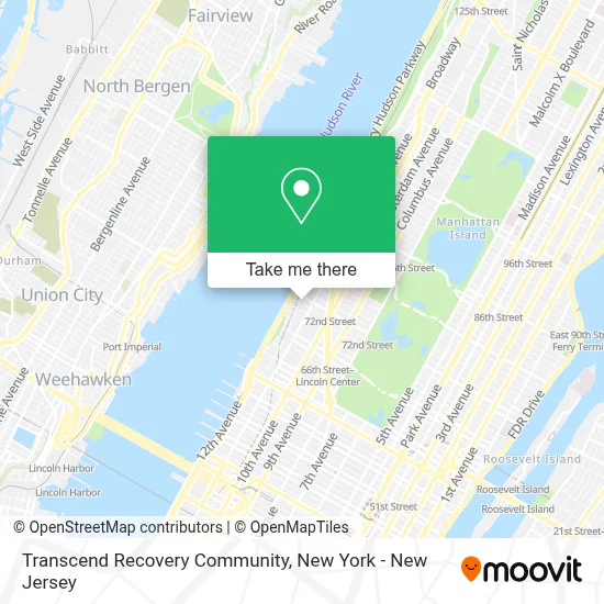 Transcend Recovery Community map