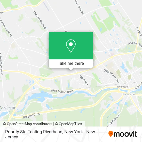 Priority Std Testing Riverhead map