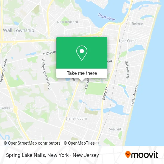 Spring Lake Nails map