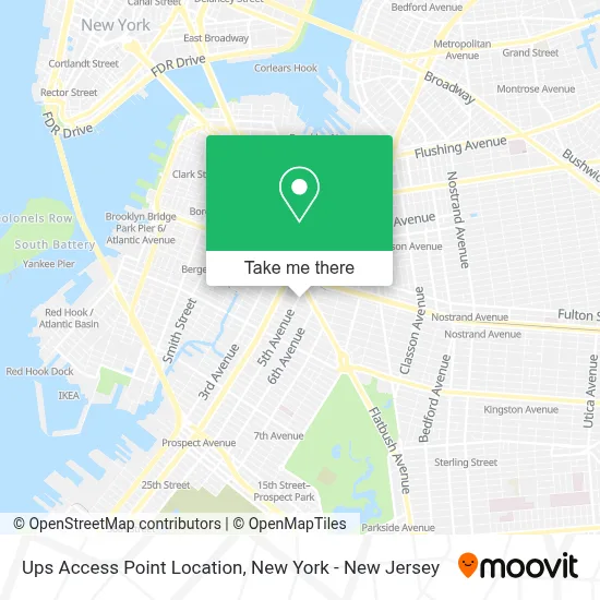 Ups Access Point Location map
