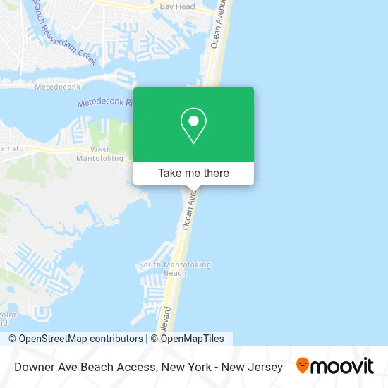 Downer Ave Beach Access map