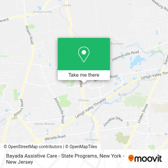 Bayada Assistive Care - State Programs map