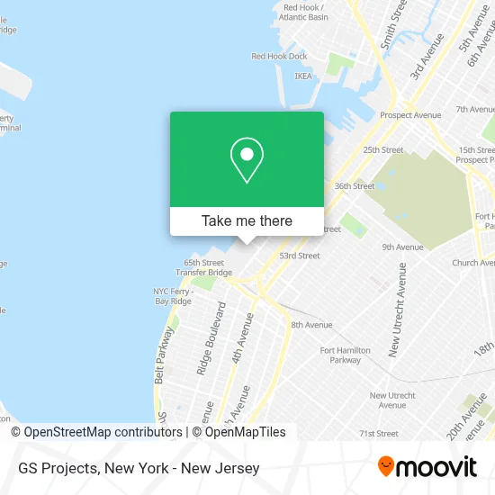 GS Projects map