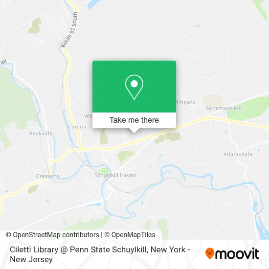 Ciletti Library @ Penn State Schuylkill map