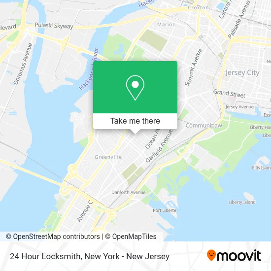 24 Hour Locksmith map