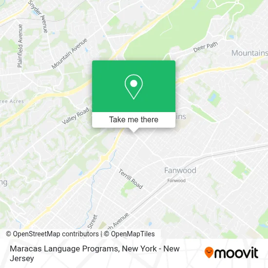 Maracas Language Programs map