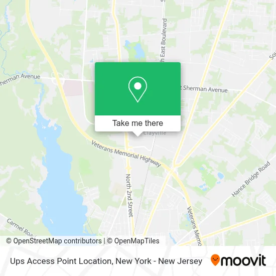 Ups Access Point Location map