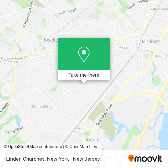 Linden Churches map